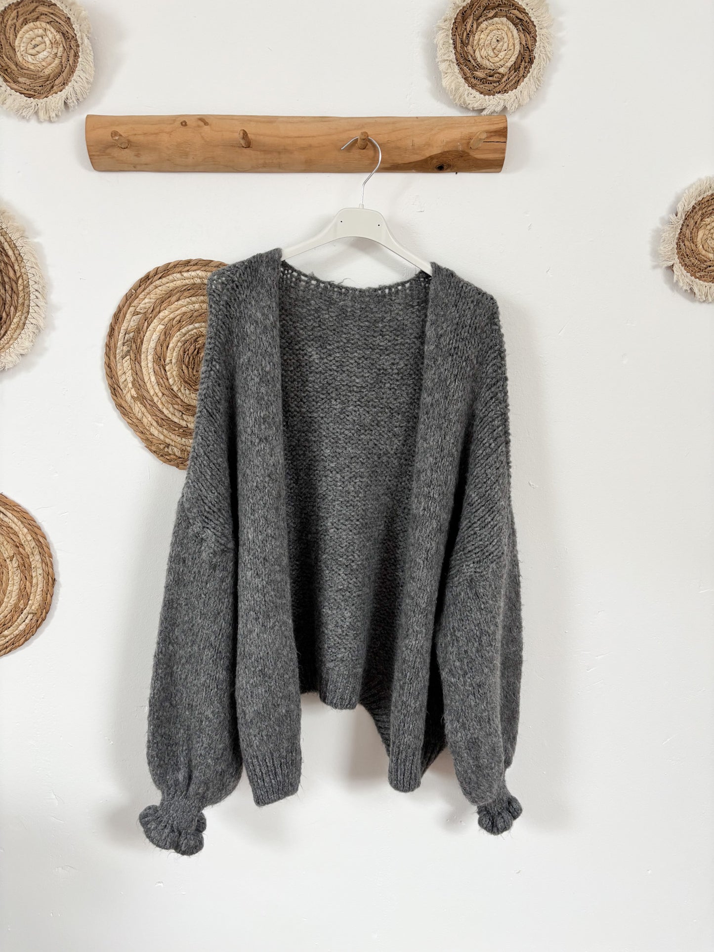 Strickjacke dunkelgrau