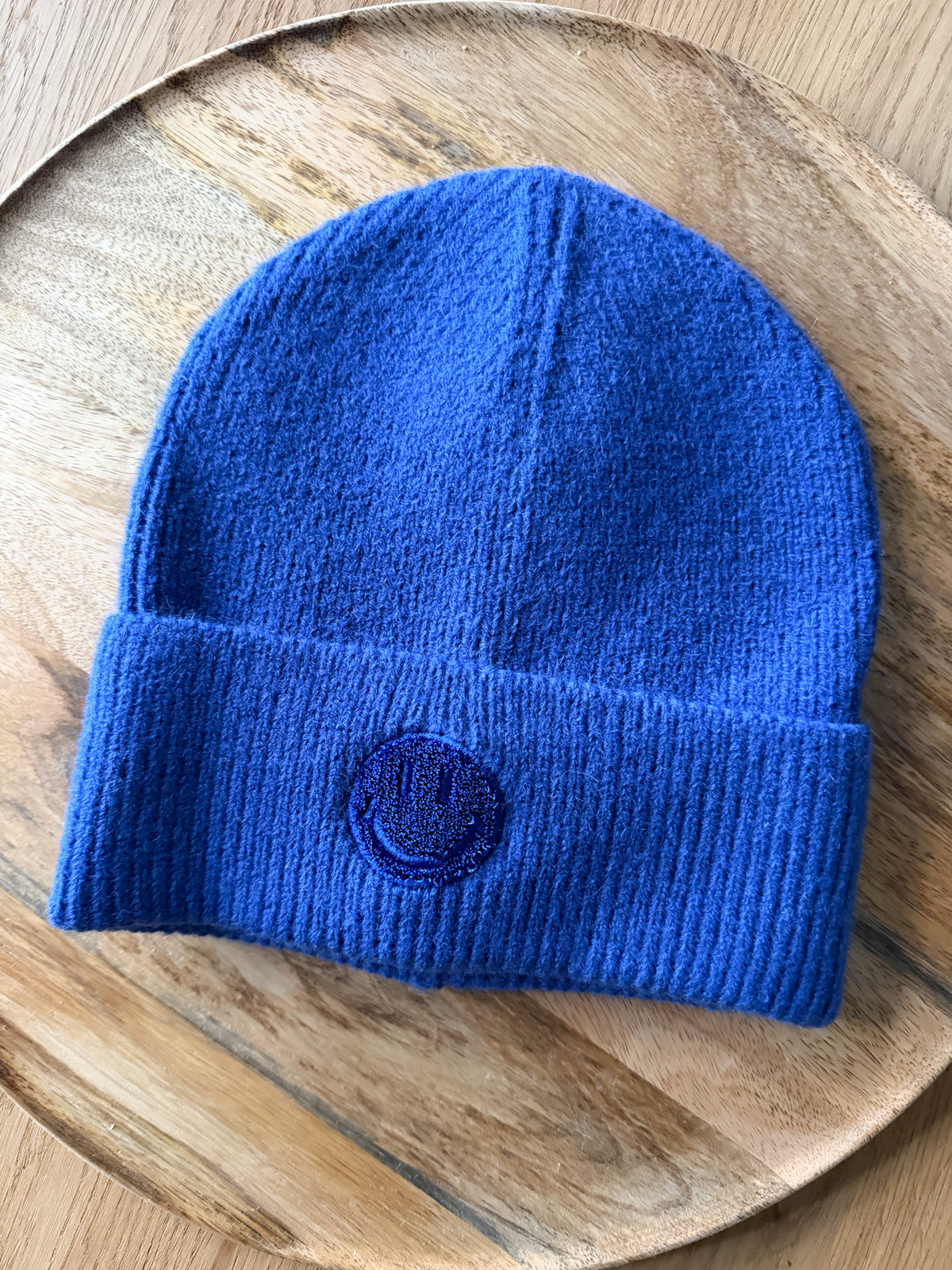 Mütze Smiley blau