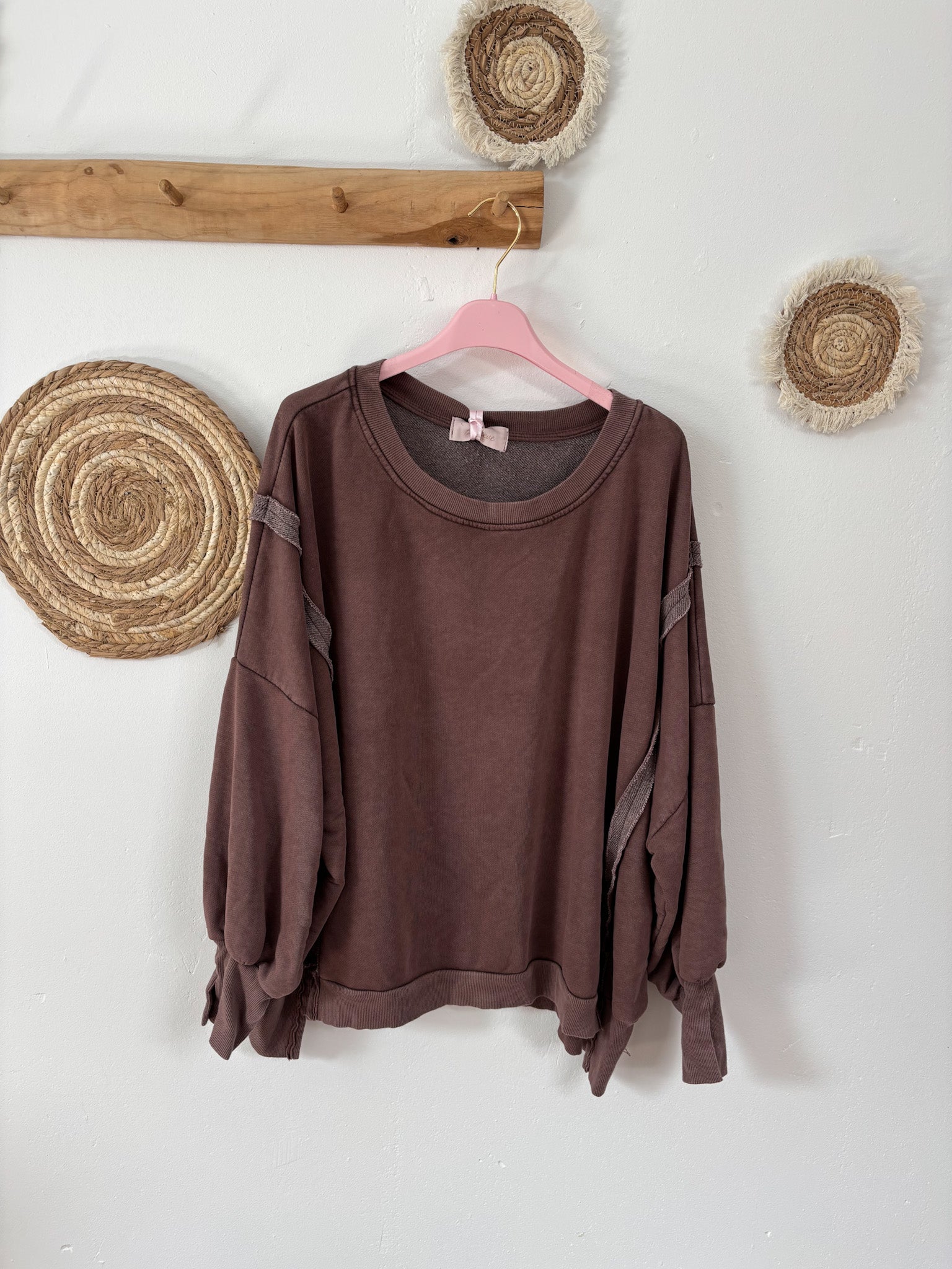 oversized Pullover braun