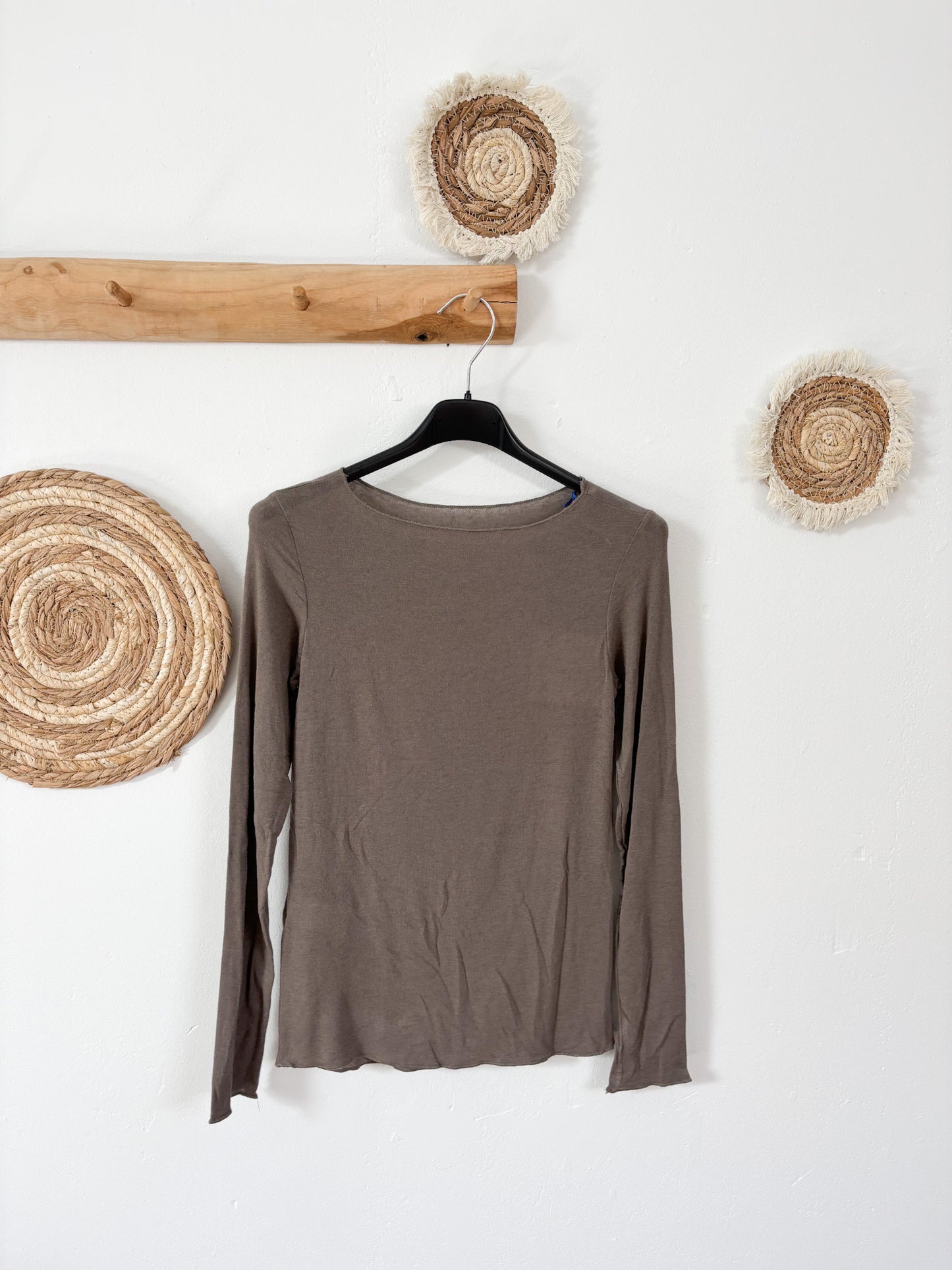 Langarmshirt Cashmere braun