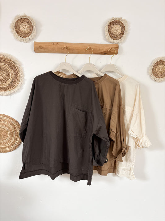 Langarmshirt Rundhals verschiedene Farben