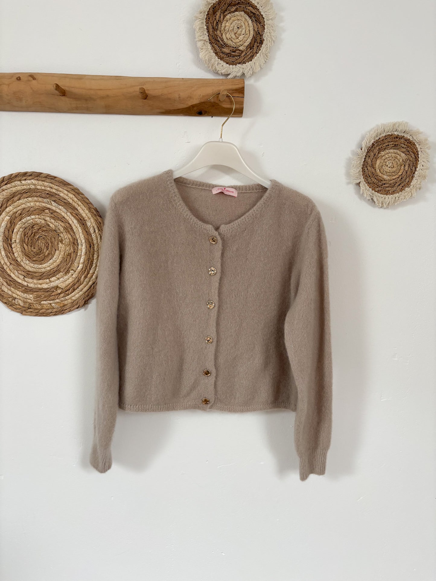 Strickjacke beige