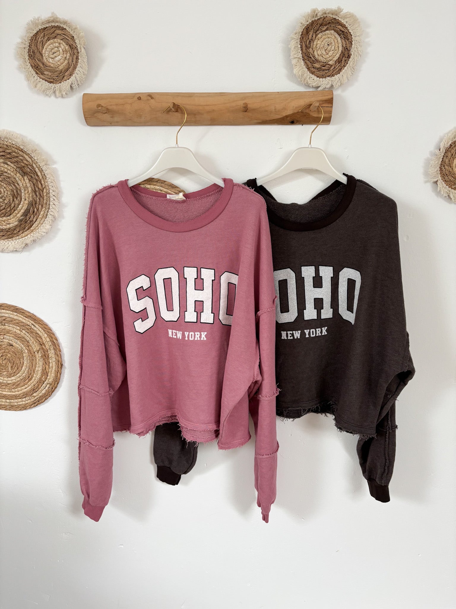 Soho Pullover braun und rosa