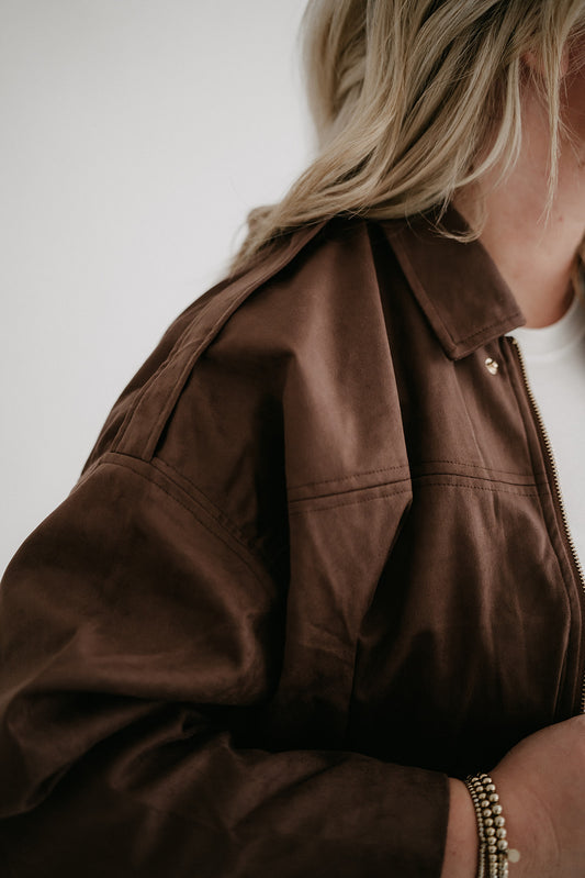 Jacke in Wildlederoptik (versch. Farben)